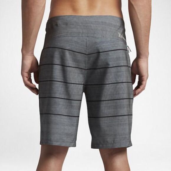 Hurley Grey Stripe Phantom Pinline Boardshorts Swim Board Shorts Size 32 - Picture 3 of 11